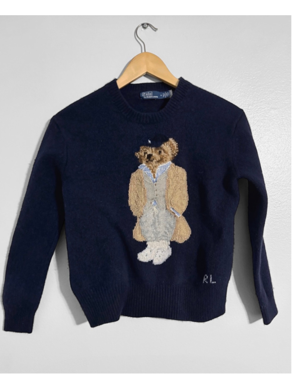 Polo Ralph Lauren Wool Classic Bear Crew Neck Sweater - Picture 3 of 8